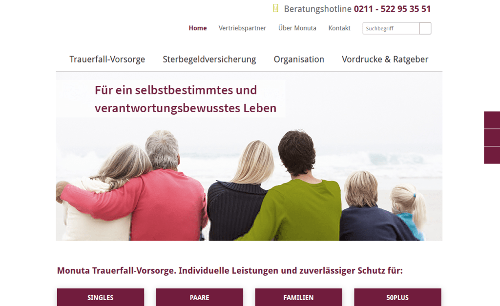 Aufbau einer Versicherungsplattform für Monuta N. V. in Deutschland
